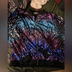Ombré sequin jacket